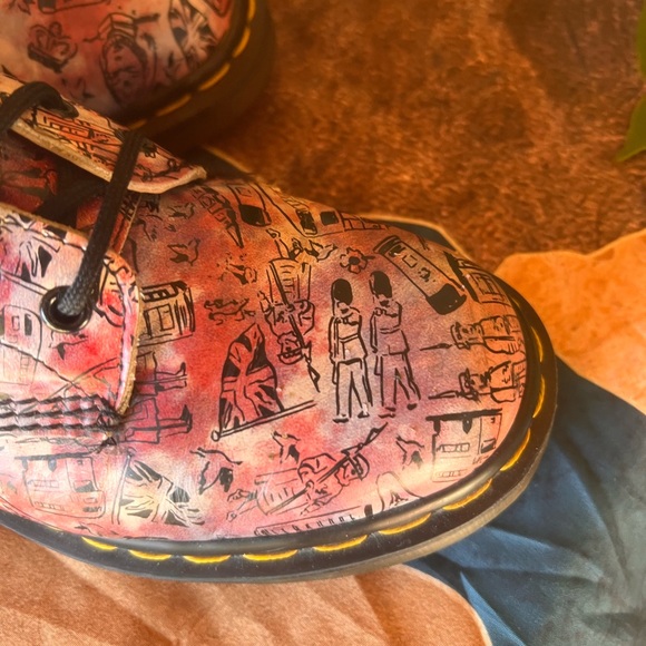 Dr marten pink London icons leather boots size 5 or 6 faded size rare vintage - Picture 13 of 16
